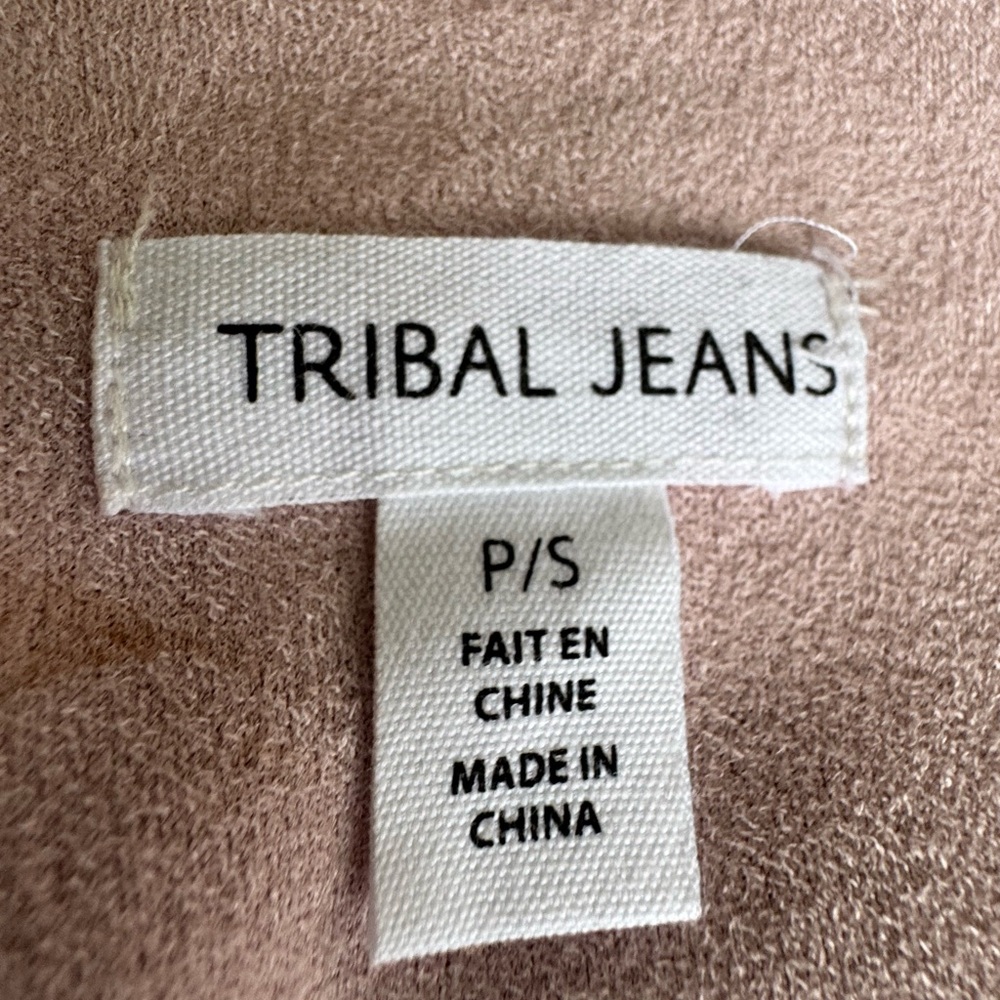 Tribal Jeans Blush Pink Velvety Utility Shirt Jacket, Snap Front- P/S - Picture 7 of 9